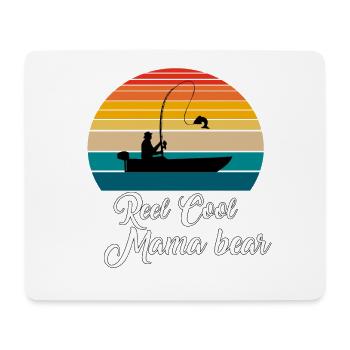 Reel Cool Mama bear Fishing Gifts - Mousepad (Querformat) - Weiß - Vorne