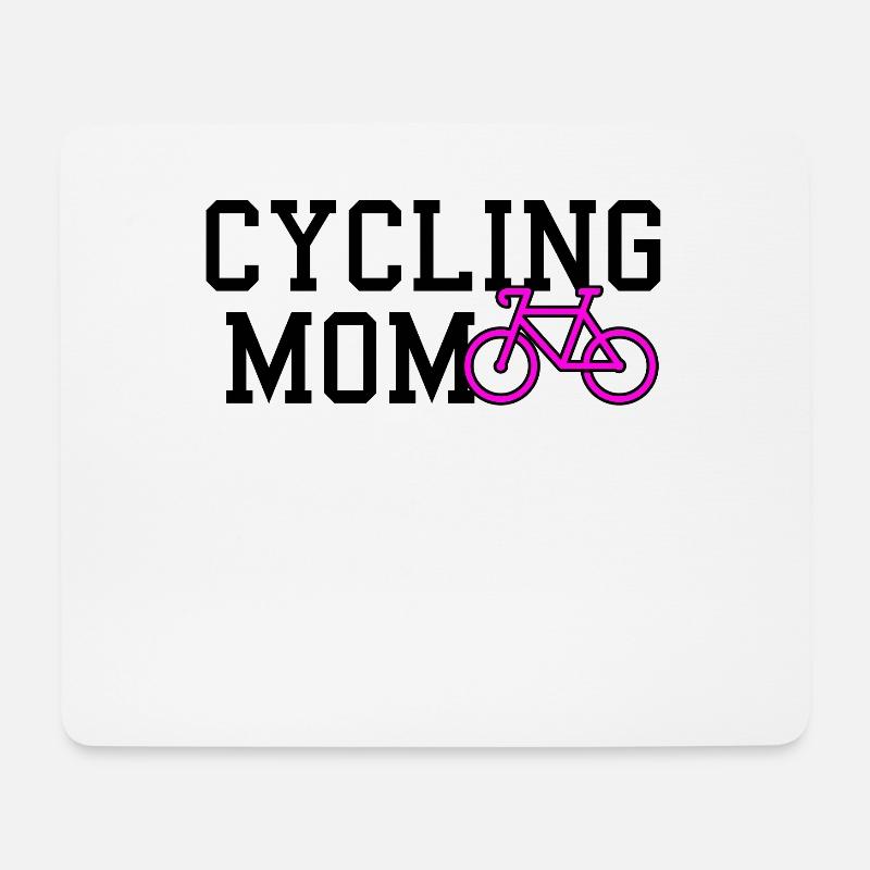 cycling mom - Mousepad (Querformat) - Weiß
