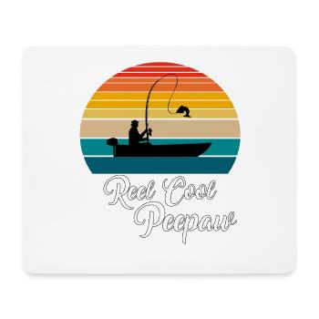 Reel Cool Peepaw Fishing Gifts - Mouse Pad (horizontal) - white - Front