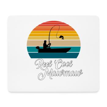 Cadeaux de pêche Reel Cool Mawmaw - Tapis de souris (format paysage) - blanc - Devant