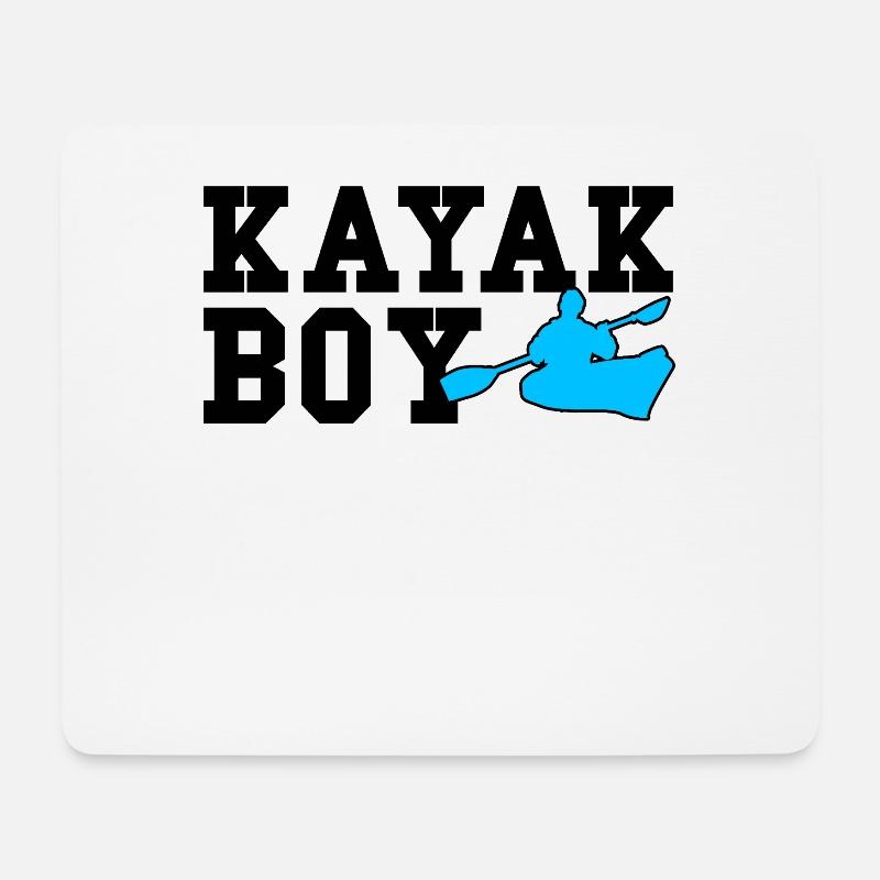 kayak boy - Mousepad (Querformat) - Weiß