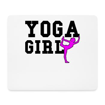fille de yoga - Tapis de souris (format paysage) - blanc - Devant