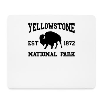 Bison Buffalo Yellowstone National Park - Mouse Pad (horizontal) - white - Front