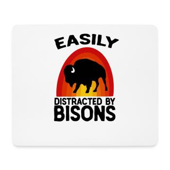 Bison Buffalo Water Buffalo National Park - Mouse Pad (horizontal) - white - Front