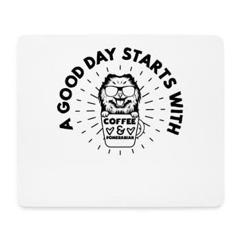 Spitz Pomeranian Zwergspitz Chien - Tapis de souris (format paysage) - blanc - Devant