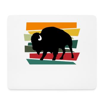 Bison Buffalo Water Buffalo National Park - Mouse Pad (horizontal) - white - Front
