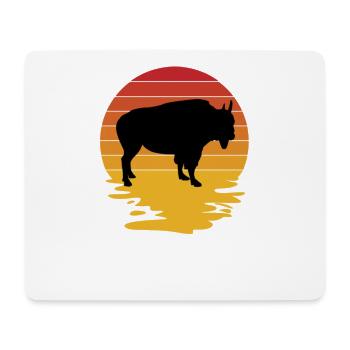 Bison Buffalo Water Buffalo National Park - Mouse Pad (horizontal) - white - Front