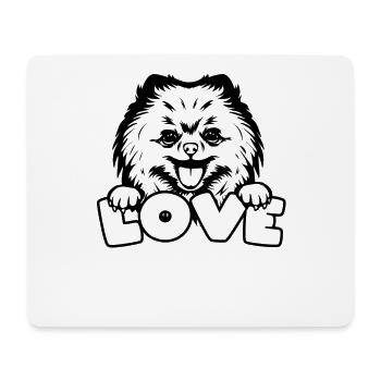 Spitz Pomeranian Zwergspitz Chien - Tapis de souris (format paysage) - blanc - Devant