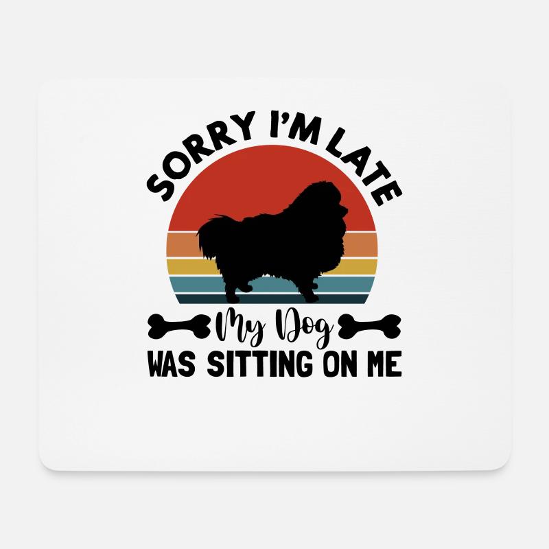 Spitz Pomeranian Zwergspitz Hund - Mousepad (Querformat) - Weiß