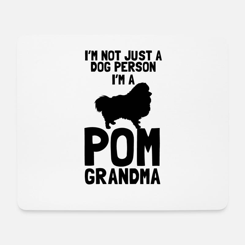 Spitz Pomeranian Zwergspitz Hund - Mousepad (Querformat) - Weiß