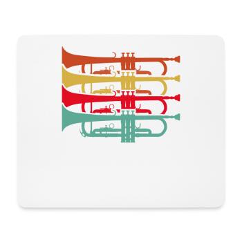 Trompete Trompeter Musiker Trompetenspieler - Mousepad (Querformat) - Weiß - Vorne