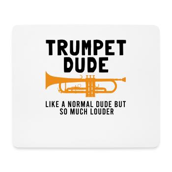 Trompete Trompeter Musiker Trompetenspieler - Mousepad (Querformat) - Weiß - Vorne