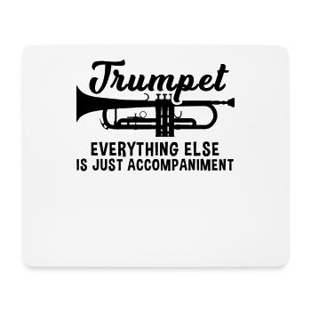 Trompete Trompeter Musiker Trompetenspieler - Mousepad (Querformat) - Weiß - Vorne