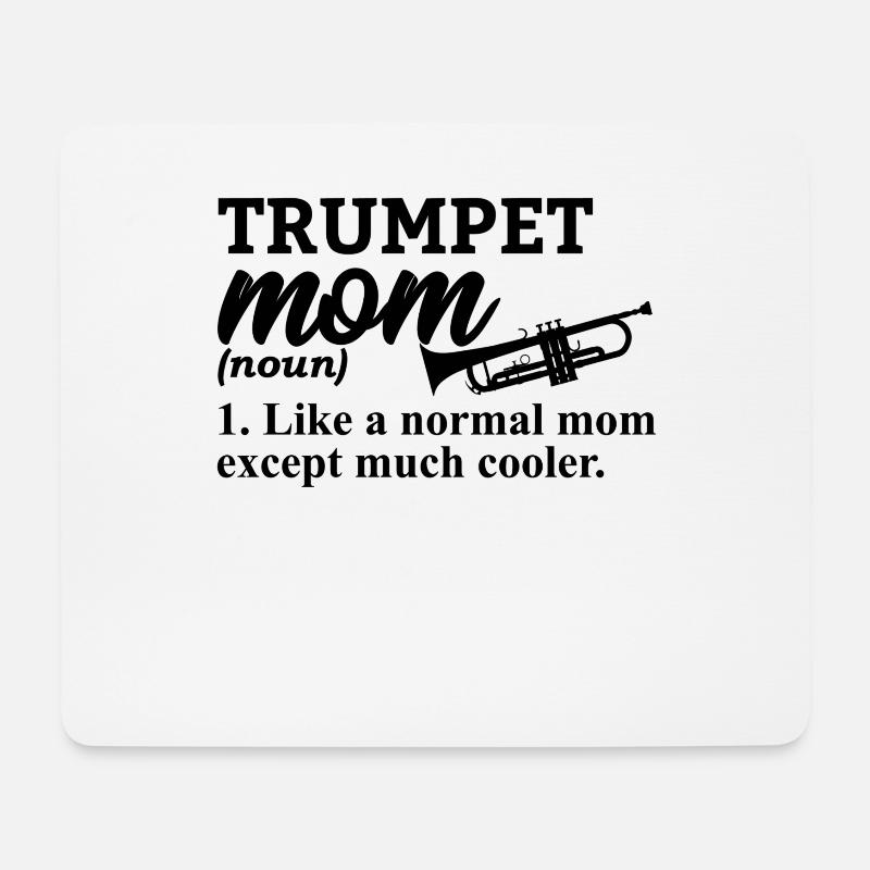 Trompete Trompeter Musiker Trompetenspieler - Mousepad (Querformat) - Weiß