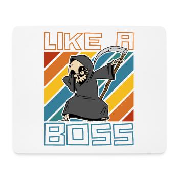 Like a Boss - Drôle de Dabbing Grim Reaper Saying - Tapis de souris (format paysage) - blanc - Devant