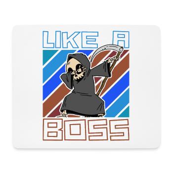 Like a Boss - Drôle de Dabbing Grim Reaper Saying - Tapis de souris (format paysage) - blanc - Devant
