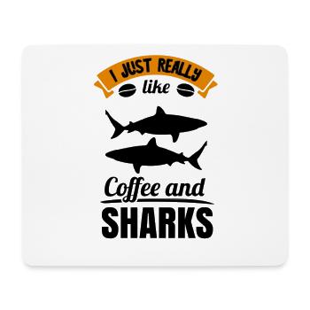 Hai Weißer Hai Haie Megalodon Haifisch Hammerhai - Mousepad (Querformat) - Weiß - Vorne