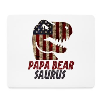 Patriotic Papa bear Dinosaur - Mouse Pad (horizontal) - white - Front
