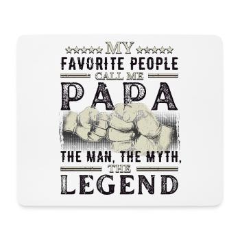 Papa - The Man The Myth The Legend - Fist Bump - Mouse Pad (horizontal) - white - Front