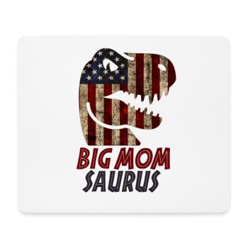 Patriotique Big mom Dinosaure - Tapis de souris (format paysage) - blanc - Devant