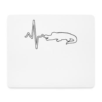 Crocodile Heartbeat - Tapis de souris (format paysage) - blanc - Devant