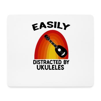 Ukulélé Hawaii Uke Guitare Musique Hawaiian Gift - Tapis de souris (format paysage) - blanc - Devant