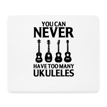 Ukulélé Hawaii Uke Guitare Musique Hawaiian Gift - Tapis de souris (format paysage) - blanc - Devant