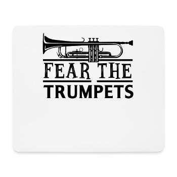Trompete Trompeter Musiker Trompetenspieler - Mousepad (Querformat) - Weiß - Vorne