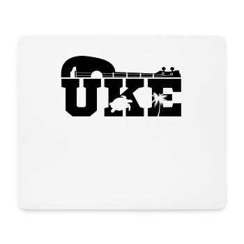 Ukulélé Hawaii Uke Guitare Musique Hawaiian Gift - Tapis de souris (format paysage) - blanc - Devant