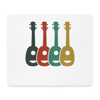 Ukulélé Hawaii Uke Guitare Musique Hawaiian Gift - Tapis de souris (format paysage) - blanc - Devant