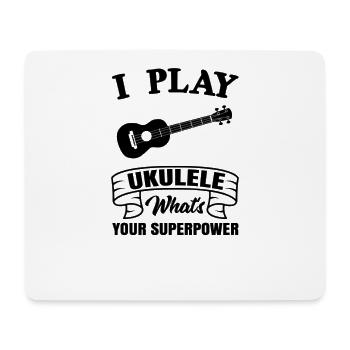 Ukulélé Hawaii Uke Guitare Musique Hawaiian Gift - Tapis de souris (format paysage) - blanc - Devant