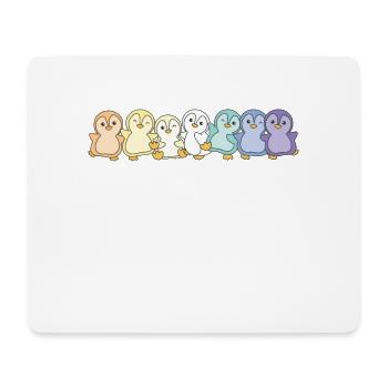 genderfaun Flag Pride LGBTQ süße Pinguin - Mousepad (Querformat) - Weiß - Vorne