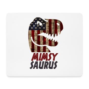 Dinosaure patriotique Mimsy - Tapis de souris (format paysage) - blanc - Devant