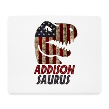 Patriotic Addison Dinosaur Addisonsaurus - Mousepad (Querformat) - Weiß - Vorne