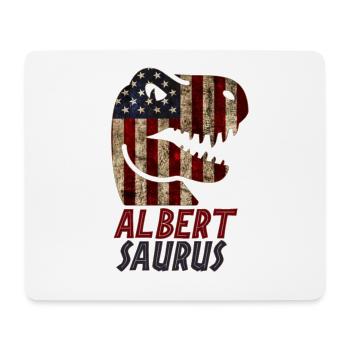 Patriotic Albert Dinosaur Albertsaurus - Mousepad (Querformat) - Weiß - Vorne