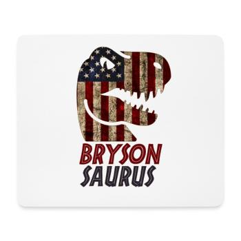 Patriotic Bryson Dinosaur Brysonsaurus - Mousepad (Querformat) - Weiß - Vorne