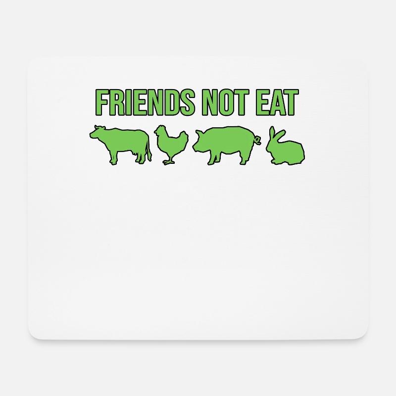 Vegetarier Veganer Spruch - Mousepad (Querformat) - Weiß