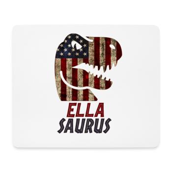 Patriotic Ella Dinosaur Ellasaurus - Mouse Pad (horizontal) - white - Front