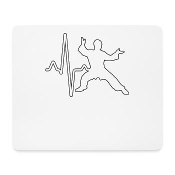 Karaté Heartbeat - Tapis de souris (format paysage) - blanc - Devant
