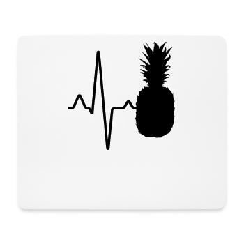 Rythme cardiaque d’ananas - Tapis de souris (format paysage) - blanc - Devant