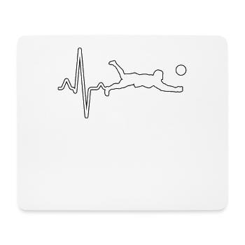 Volleyball Heartbeat - Tapis de souris (format paysage) - blanc - Devant