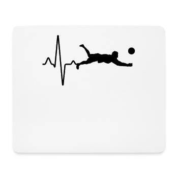 Volleyball Heartbeat - Tapis de souris (format paysage) - blanc - Devant