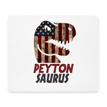 Patriotic Peyton Dinosaur Peytonsaurus - Mousepad (Querformat) - Weiß - Vorne