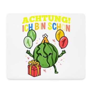 Achtung Ich Bin Schon 1 Geburtstag Wassermelone - Mousepad (Querformat) - Weiß - Vorne
