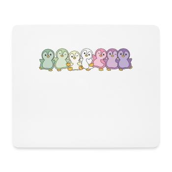 genderfae Flag Pride LGBTQ süße Pinguin - Mousepad (Querformat) - Weiß - Vorne