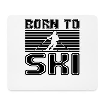 Ski - Mousepad (Querformat) - Weiß - Vorne