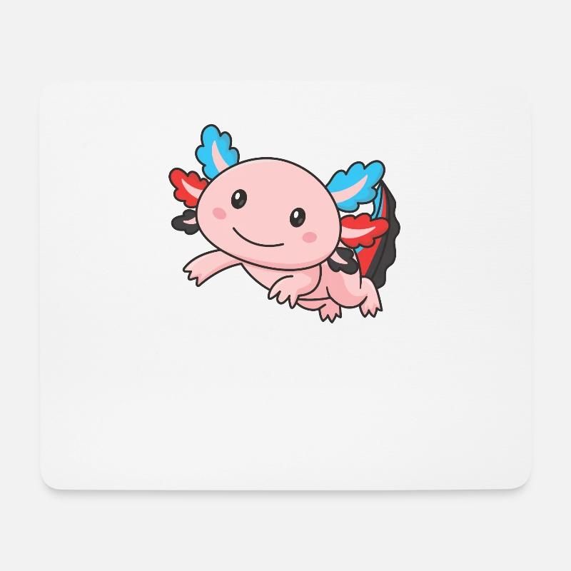 Polyamory Flag Gay Pride LGBTQ Axolotl - Mousepad (Querformat) - Weiß