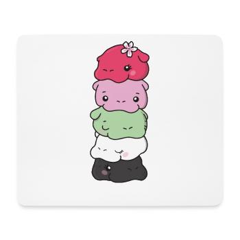 recipromantic Flag Pride LGBTQ süße Hippo - Mousepad (Querformat) - Weiß - Vorne