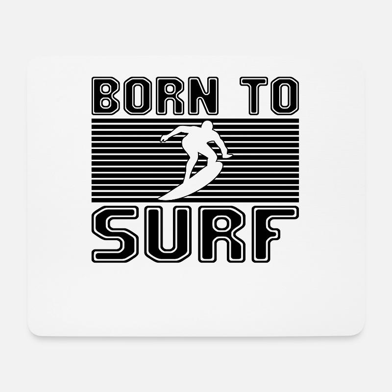 Surfen - Mousepad (Querformat) - Weiß