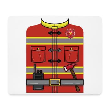 Firefighter Halloween Costume - Mouse Pad (horizontal) - white - Front